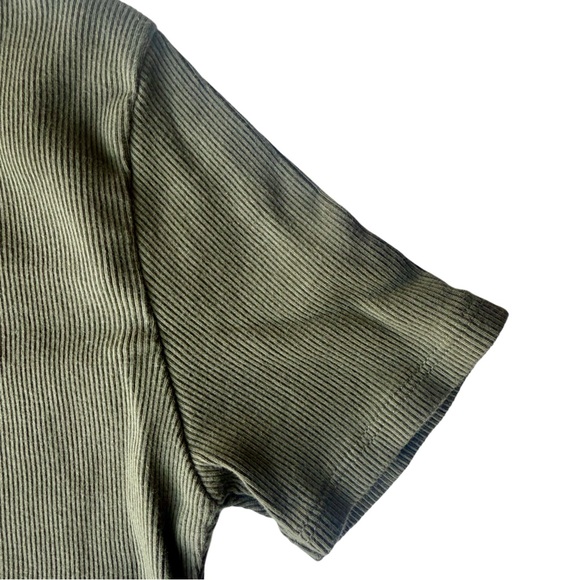 Olive Rib-Knit Dress - Picture 4 of 9